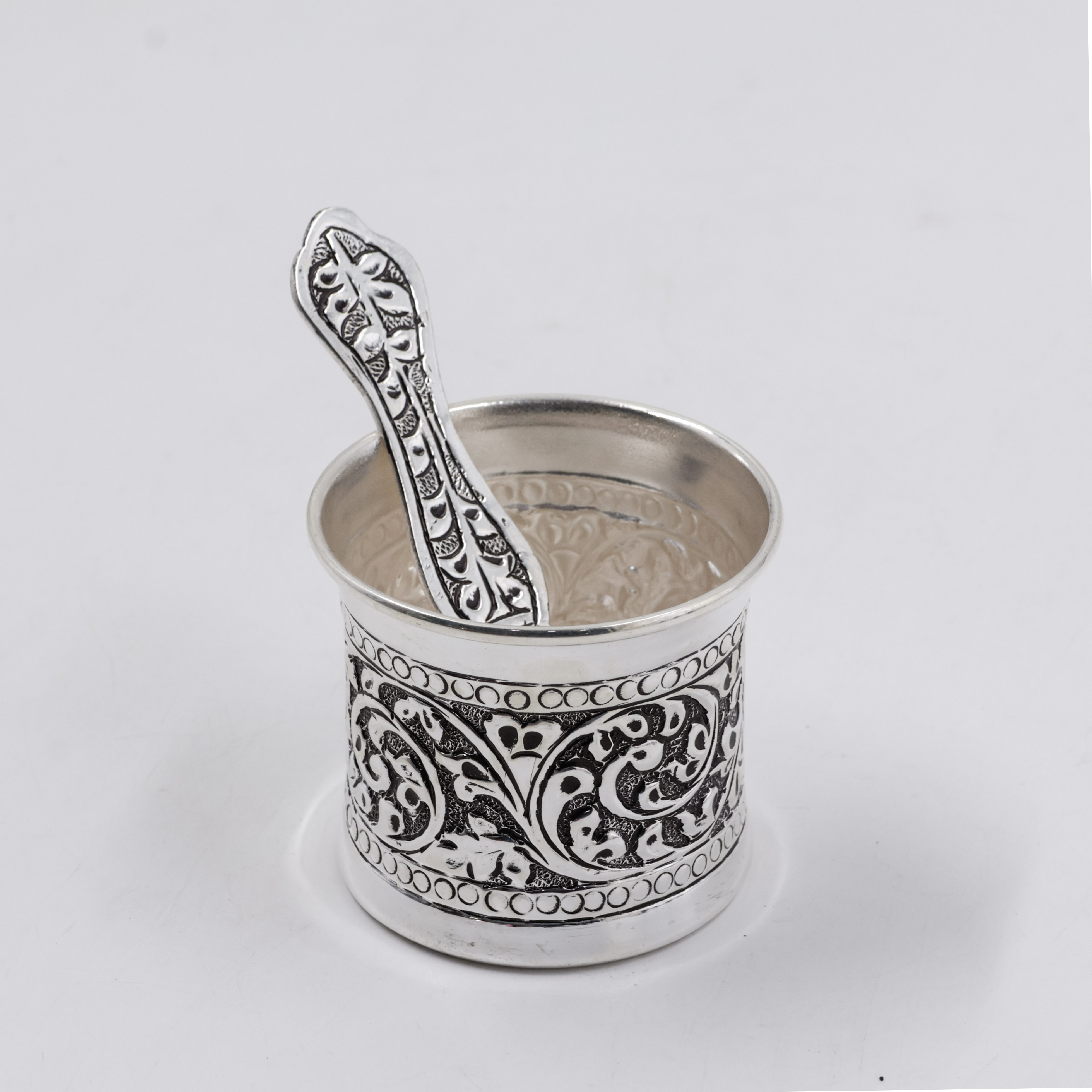 Silver Pancha Patra With Udharni